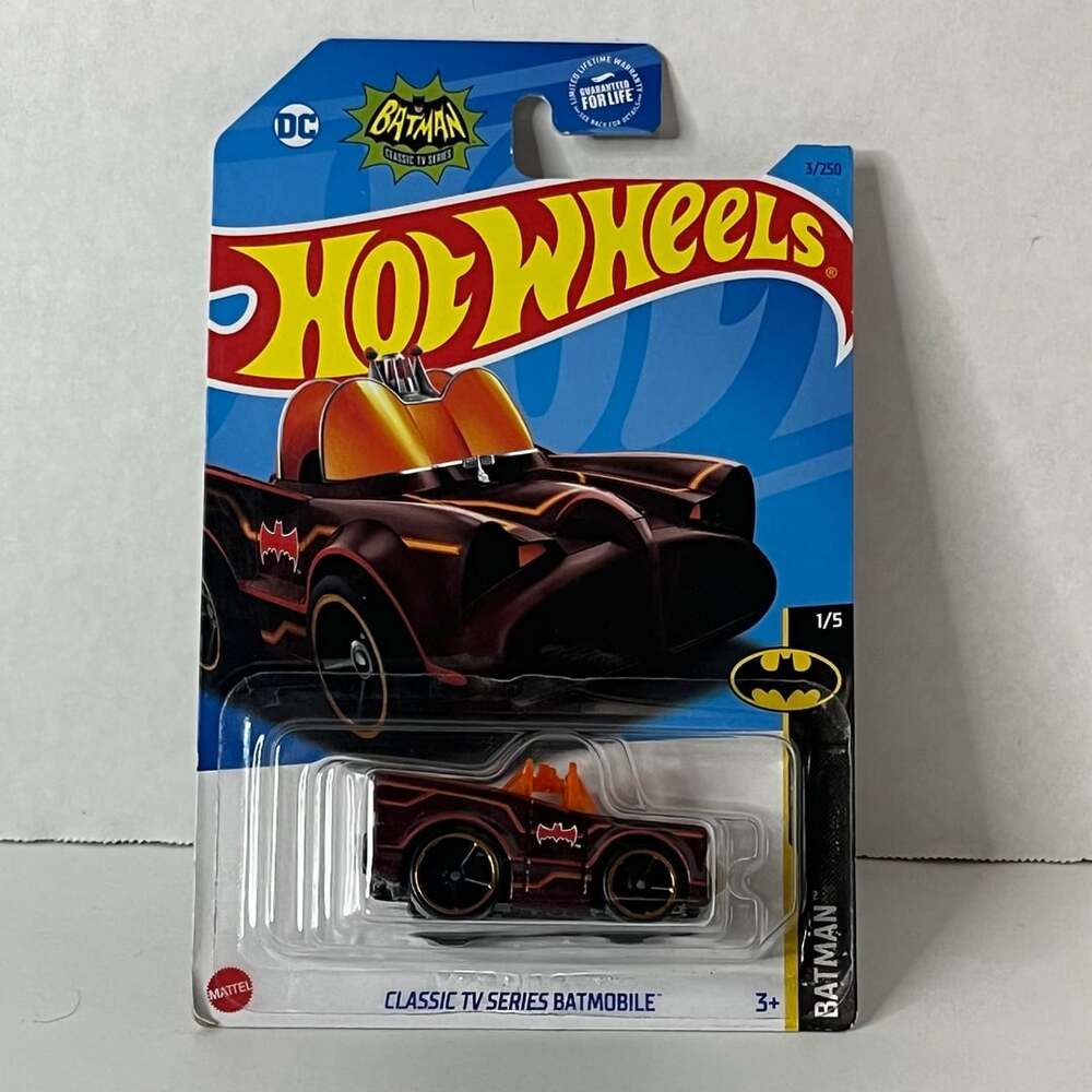 Hot Wheels Classic TV Series Batmobile Batman 1/5 Burgundy Red Orange
